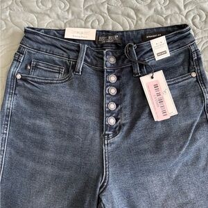 Judy Blue Women's Straight Fit Jeans - Blue